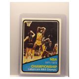 1972 Topps Lakers Champs