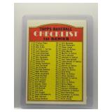 1972 Topps 1st Series Checklist