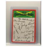 Reds Checklist 1974 Topps