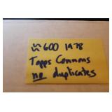 600 1978 Topps Commons NO duplicates