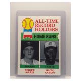 Roger Maris / Hank Aaron 1979 Topps HR Leaders