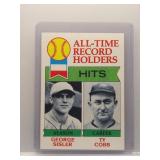 George Sisler / Ty Cobb 1979 Topps Hit Leaders