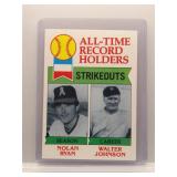 Nolan Ryan / Walter Johnson 1979 Topps...