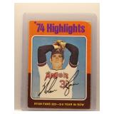 Nolan Ryan 1975 Topps Highlights