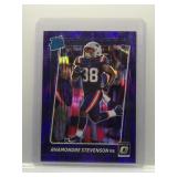 Rhamondre Stevenson 2021 Optic Purple Shock Rookie