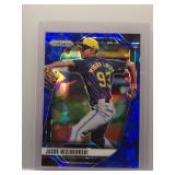 Jacob Misiorowski 2025 Prizm Blue Ice Rookie