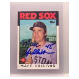 Marc Sullivan 1986 Topps Auto
