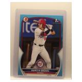 Marcus Brown 2023 1st Bowman Chrome Light Blue...