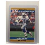 Barry Sanders 1990 Pro Set ROTY Blank Back