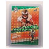 Jalen Hurts 2021 Mosaic Got Game Green Prizm