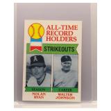 Nolan Ryan / Walter Johnson 1979 Topps All-Time...