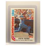 Pete Rose 1982 Topps Highlights