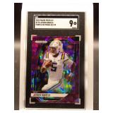 Jayden Daniels 2025 Prizm DP Purple Ice /199 SGC 9