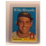 Willy Miranda 1958 Topps