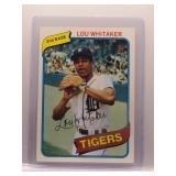 Lou Whitaker 1980 Topps