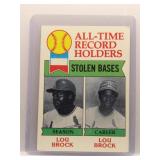 Lou Brock 1979 Topps All-Time Stolen Base Leader