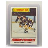 1977 Topps Stanley Cup Semi-Finals Bruins