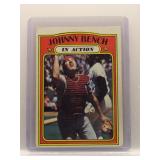 Johnny Bench 1972 Topps In Action