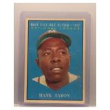 Hank Aaron 1961 Topps MVP