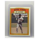 Hank Aaron 1972 Topps In Action