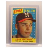 Eddie Mathews 1958 Topps All-Star