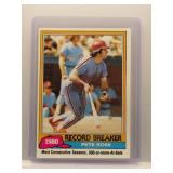 Pete Rose 1981 Topps Record Breaker