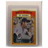 Billy Martin 1972 Topps In Action