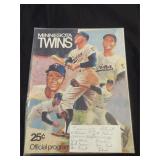 Minnesota Twins vs Detroit Lions 1970 Program