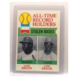 Lou Brock 1979 Topps All-Time Stolen Base Leader