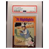 Hank Aaron 1975 Topps Highlights PSA 5