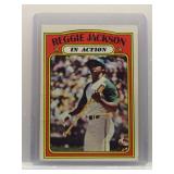 Reggie Jackson 1972 Topps In Action