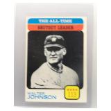 Walter Johnson 1973 Topps All-Tome Shutout Leader
