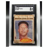 Mickey Mantle 1962 Topps SGC 3