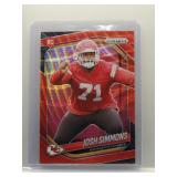 Josh Simmons 2025 Prizm rookie red wave ref.