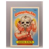 Unzipped Zack 1986 Topps Garbage Pail Kids