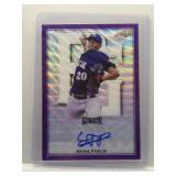 Shane Panzini 2020 Leaf Metal auto purple wave...