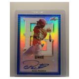 Izaac Pacheco 2020 Leaf Metal auto blue /30