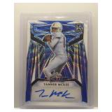 Tanner McKee 2023 Leaf Metal rookie auto blue...