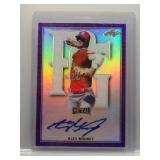 Alex Mooney 2020 Leaf Metal auto purple /25