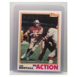 Joe Montana 1982 Topps In Action