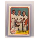Chmidt, Rose, Bowa - Triple Threat 1981 Fleer
