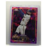 Jesse Winker 2023 Topps Chrome magenta lava...
