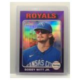 Bobby Witt Jr 2024 Topps Heritage Purple Refractor