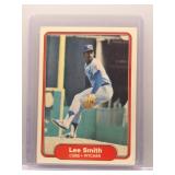 Lee Smith 1982 Fleer Rookie *Error on back logo