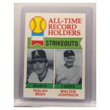 Nolan Ryan and Walter Johnson 1979 Topps...