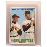Willies Mays and McCovey 1967 Topps *crease