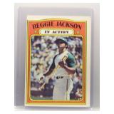 Reggie Jackson 1972 Topps In Action