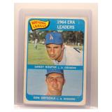 Sandy Koufax and Don Drysdale 1965 Topps Leaders