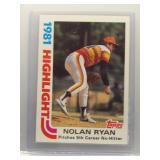 Nolan Ryan 1982 Topps Highlights