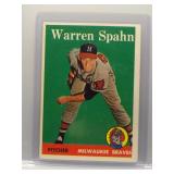 Warren Spahn 1958 Topps *See back